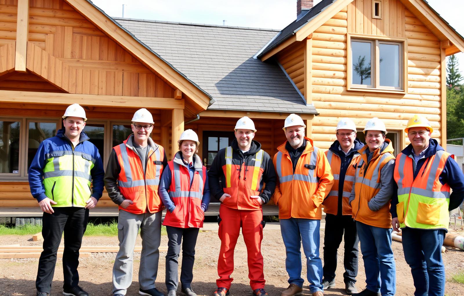 Bygg1 Vikersund teamet foran prosjekt